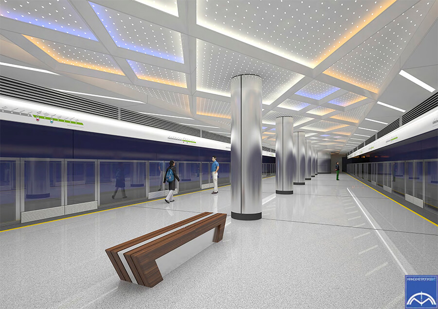 Метрополитен показал дизайн будущей станции метро 